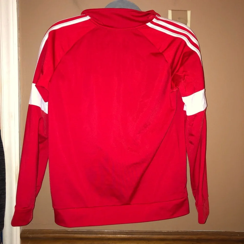 Adidas‎ Big Boys Track Jacket Red White Size Large